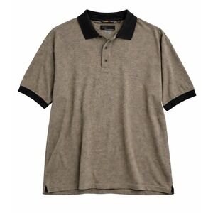 Greg Norman Polo Shirt Mens XL Black Green Beige Golf Preppy Quiet Luxury Polo